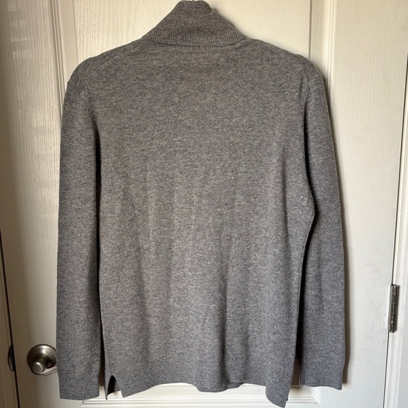 Pendleton Gray 100% Cashmere Ribbed Knit Sweater - Picture 3 of 5